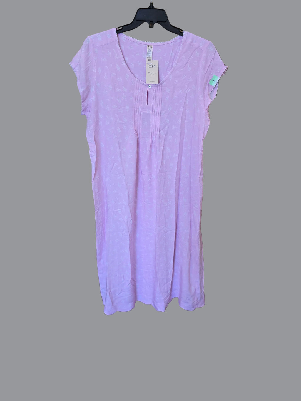 Women's Pink Floral Sleepwear Night Gown – Size L